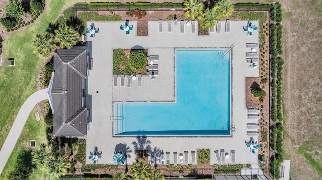 1396 White Fox Run, Lutz, FL 33549 - aerial view of a pool area