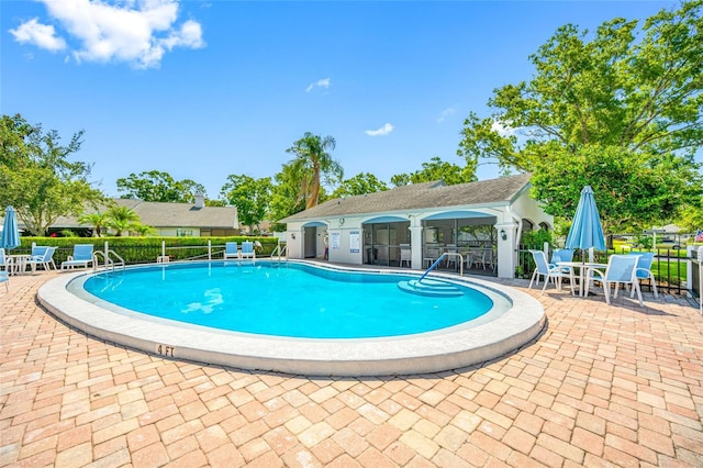 3447 Killdeer Pl, Palm Harbor, FL 34685 - community pool with a patio area