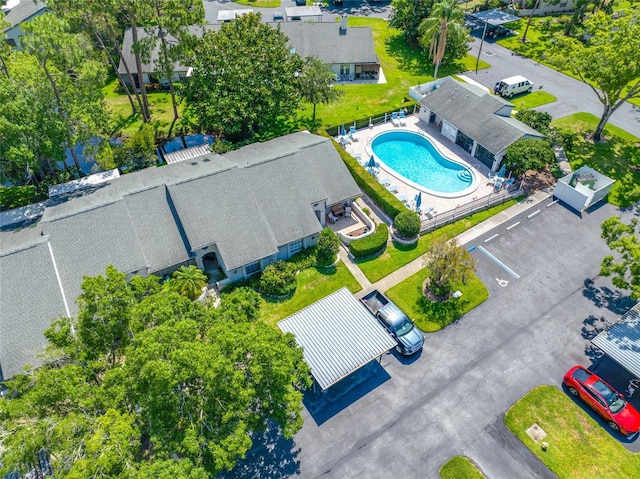 3447 Killdeer Pl, Palm Harbor, FL 34685 - drone / aerial view of a pool area