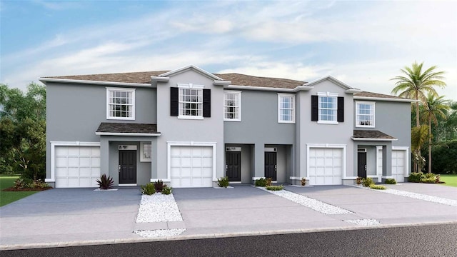 5110 Captain Davis Dr, Wimauma, FL 33598 - view of property featuring stucco siding, a garage, and concrete driveway