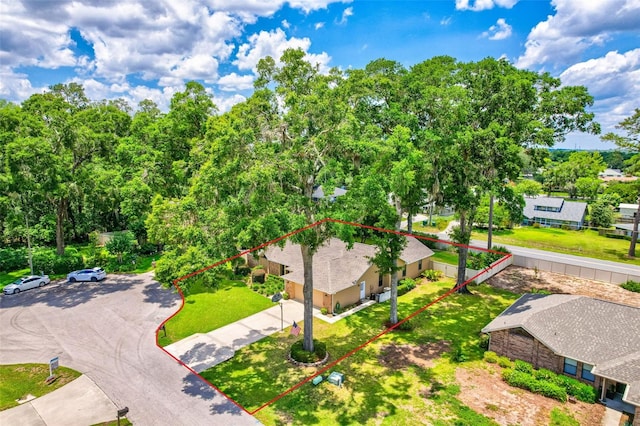 2921 SE 38th Pl, Ocala, FL 34480 - aerial overview of property's location with property parcel outlined