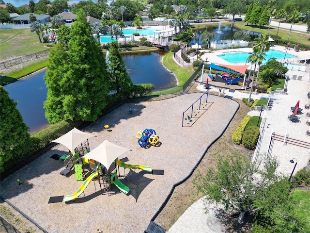 11363 Cocoa Beach Dr, Riverview, FL 33569 - bird's eye view of a pool area