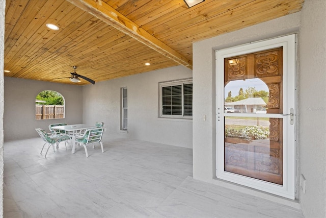 8918 Carmen Ln, Port Richey, FL 34668 - view of patio featuring outdoor dining space and ceiling fan