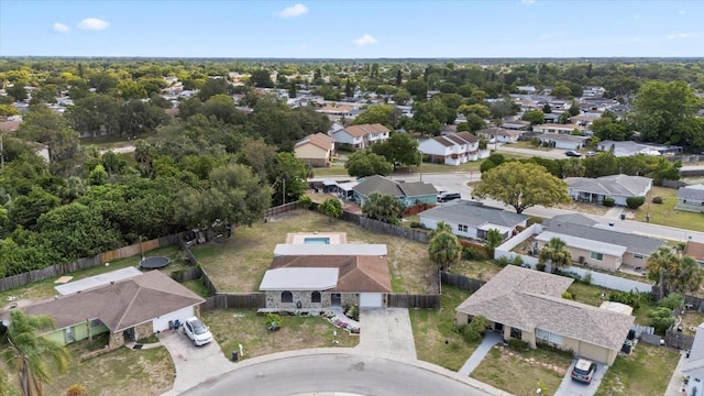 8918 Carmen Ln, Port Richey, FL 34668 - aerial view of property and surrounding area with nearby suburban area