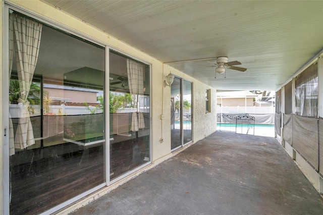 1204 Rinkfield Pl, Brandon, FL 33511 - unfurnished sunroom featuring a ceiling fan