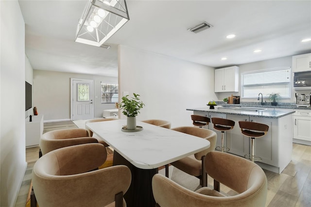 205 W 122nd Ave, Tampa, FL 33612 - dining room with light wood-style floors, plenty of natural light, and recessed lighting