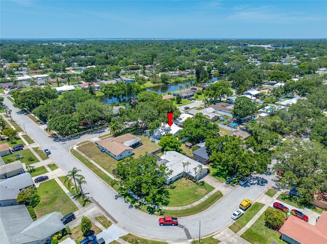 1211 Stony Brook Ln, Dunedin, FL 34698 - aerial view of residential area with a nearby body of water