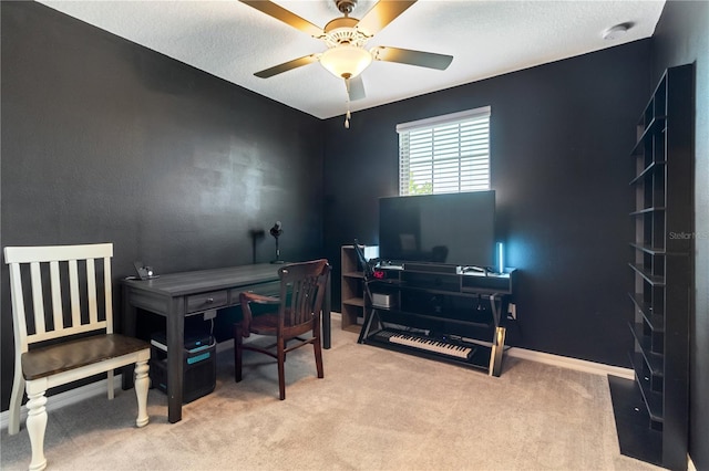 6180 Spring Crayfish Ave, New Port Richey, FL 34653 - carpeted office space featuring ceiling fan and baseboards