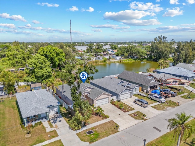 6741 51st Way N, Pinellas Park, FL 33781 - aerial perspective of suburban area featuring a large body of water