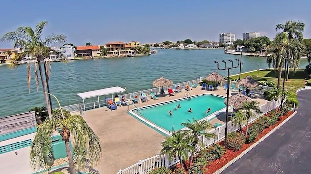 6075 Shore Blvd S Unit 215, Gulfport, FL 33707 - community pool with a patio and a water view