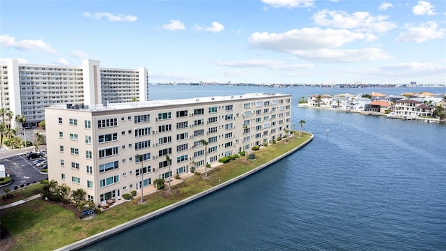 6075 Shore Blvd S Unit 215, Gulfport, FL 33707 - drone / aerial view of apartment complex and a nearby body of water
