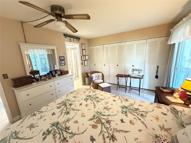 102 Cambridge Trl Unit 230, Sun City Center, FL 33573 - bedroom featuring ceiling fan