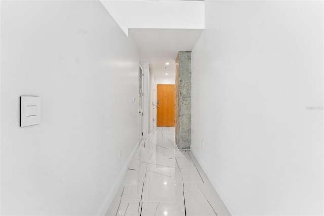 777 N Ashley Dr Unit 1506, Tampa, FL 33602 - hallway with baseboards and recessed lighting