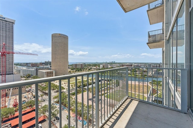 777 N Ashley Dr Unit 1506, Tampa, FL 33602 - balcony featuring a view of city and a water view