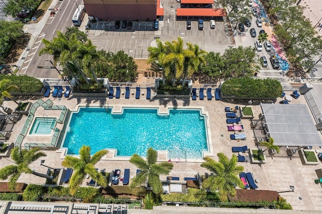 777 N Ashley Dr Unit 1506, Tampa, FL 33602 - drone / aerial view of a pool