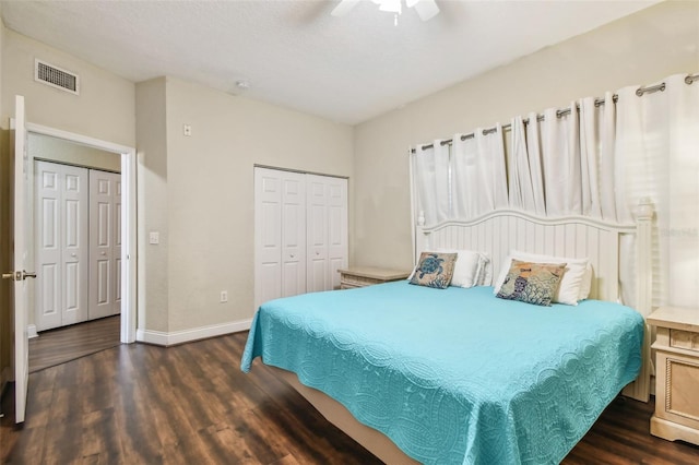 10315 Gulf Blvd Unit 302, Saint Petersburg, FL 33706 - bedroom featuring baseboards, wood finished floors, ceiling fan, and a closet