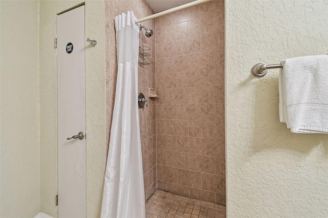 10315 Gulf Blvd Unit 302, Saint Petersburg, FL 33706 - full bathroom featuring a shower stall and a textured wall