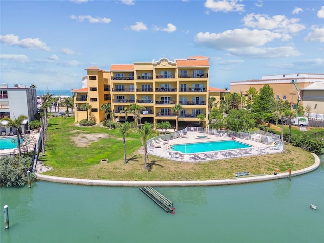 10315 Gulf Blvd Unit 302, Saint Petersburg, FL 33706 - view of pool with a water view