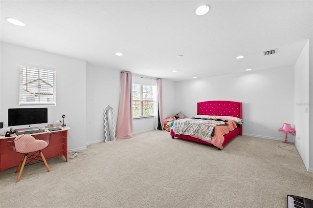 33255 Kateland Dr, Wesley Chapel, FL 33545 - bedroom with carpet flooring, recessed lighting, an office area, and baseboards