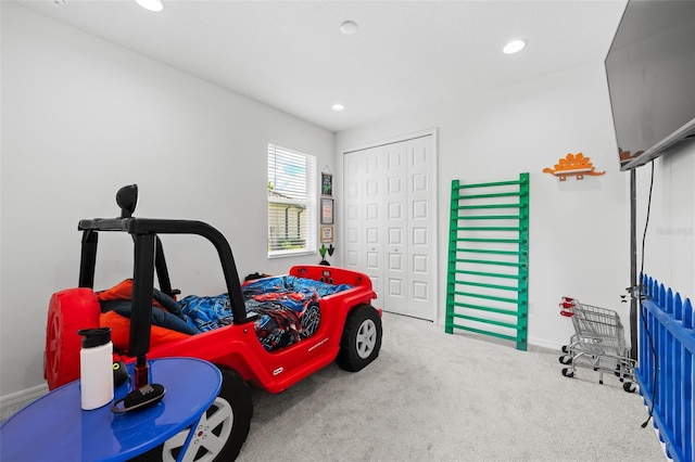 33255 Kateland Dr, Wesley Chapel, FL 33545 - carpeted bedroom with recessed lighting, a closet, and baseboards