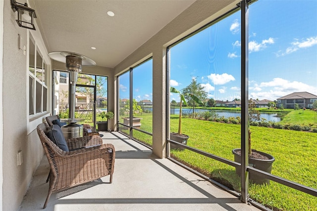 33255 Kateland Dr, Wesley Chapel, FL 33545 - sunroom with a water view and a residential view