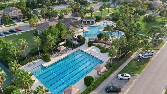 33255 Kateland Dr, Wesley Chapel, FL 33545 - drone / aerial view of a pool