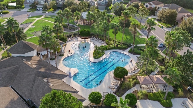 33255 Kateland Dr, Wesley Chapel, FL 33545 - aerial view of residential area with a pool