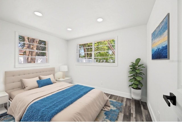 1119 Eau Claire Cir, Tampa, FL 33619 - bedroom with baseboards, wood finished floors, and recessed lighting