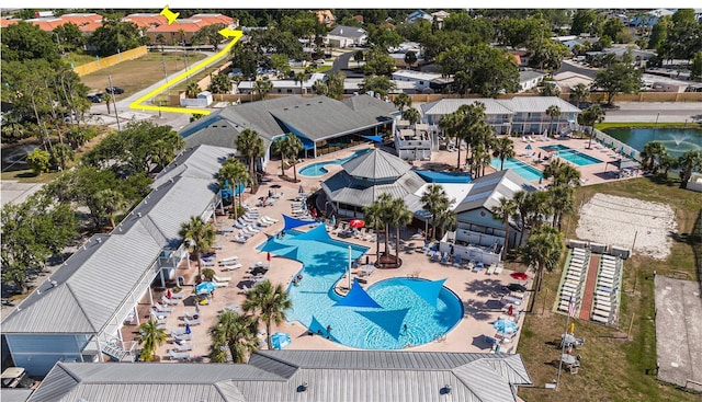21007 Sunpoint Way Unit 203, Lutz, FL 33558 - aerial view of a pool