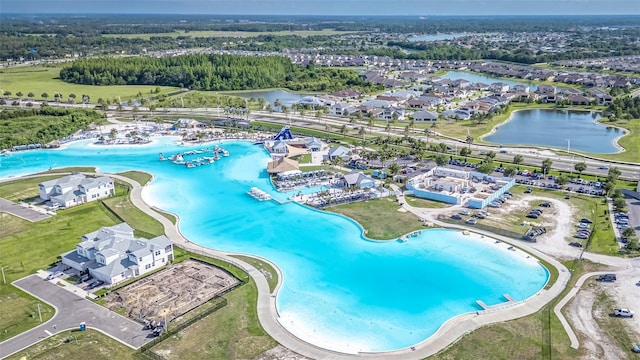 8812 Parsons Hill Blvd, Wesley Chapel, FL 33545 - drone / aerial view of a large body of water and a pool area