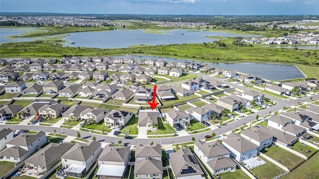 8812 Parsons Hill Blvd, Wesley Chapel, FL 33545 - aerial view of property's location featuring a nearby body of water and nearby suburban area