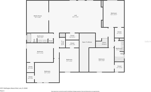 19711 Wellington Manor Blvd, Lutz, FL 33549 - view of floor plan / room layout