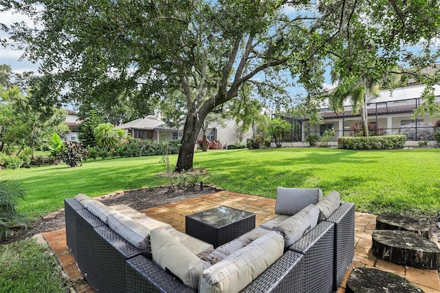 19711 Wellington Manor Blvd, Lutz, FL 33549 - view of patio / terrace with an outdoor hangout area