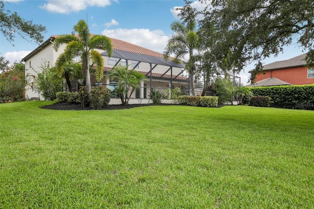19711 Wellington Manor Blvd, Lutz, FL 33549 - view of green lawn with glass enclosure