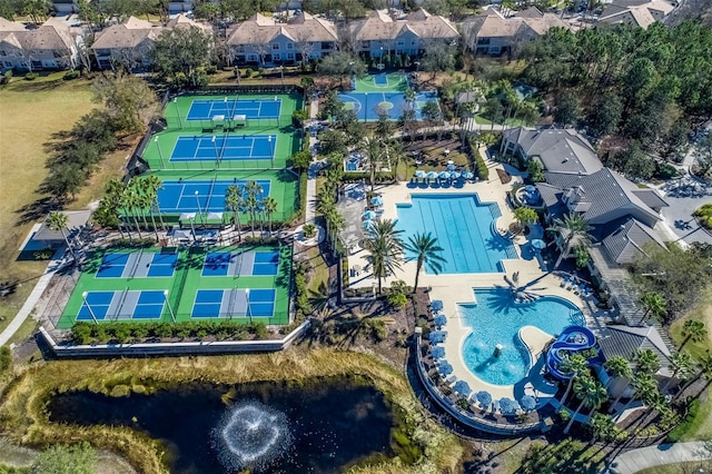 11938 Royce Waterford Cir, Tampa, FL 33626 - aerial view of property's location with a pool area and nearby suburban area