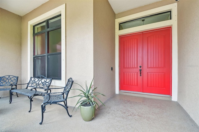 4608 Scott Rd, Lutz, FL 33558 - doorway to property featuring stucco siding