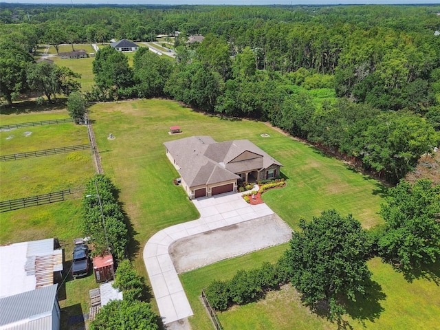4608 Scott Rd, Lutz, FL 33558 - aerial view of property and surrounding area featuring a heavily wooded area