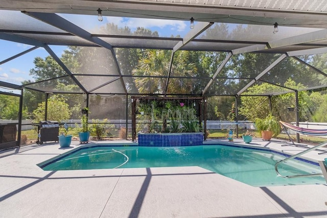 105 Douglas St, Homosassa, FL 34446 - outdoor pool with a patio area, area for grilling, and a lanai