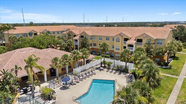 10764 70th Ave Unit 3206, Seminole, FL 33772 - aerial view of residential area featuring a pool