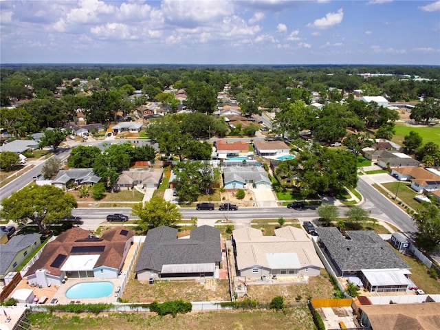 1406 Valley Pl, Brandon, FL 33510 - aerial perspective of suburban area with a pool area