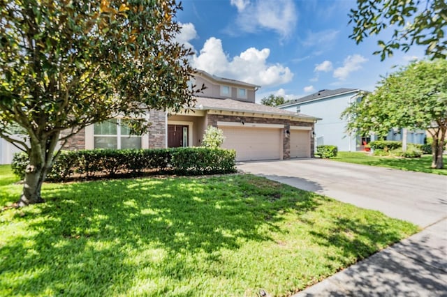 1524 Rhodeswell Ln, Dover, FL 33527 - view of front of property featuring concrete driveway, an attached garage, and a front yard