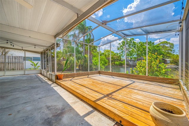 320 Tallahassee Dr NE, Saint Petersburg, FL 33702 - unfurnished sunroom with a water view