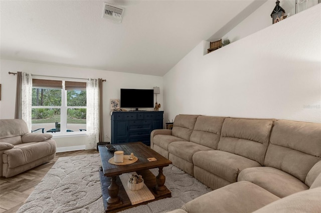 10197 Meadow Wren Ave, Weeki Wachee, FL 34613 - living area with lofted ceiling and baseboards