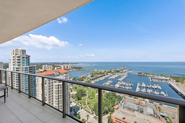 100 1st Ave N Unit 2703, Saint Petersburg, FL 33701 - balcony with a water view and view of marina