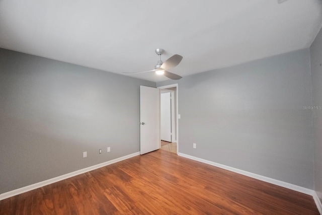 1706 Sloop Pl, Brandon, FL 33511 - empty room with a ceiling fan, wood finished floors, and baseboards