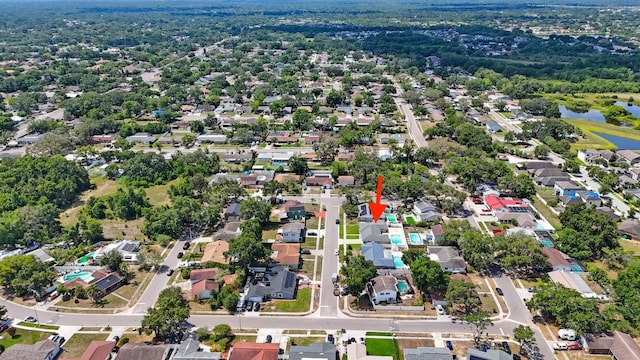 1706 Sloop Pl, Brandon, FL 33511 - aerial view of property and surrounding area featuring a nearby body of water and nearby suburban area