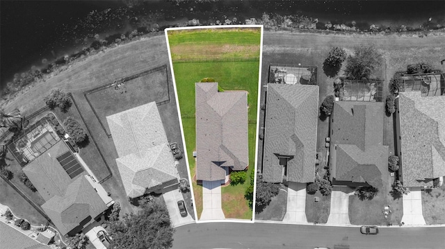 2350 126th Dr E, Parrish, FL 34219 - aerial perspective of suburban area with property parcel outlined