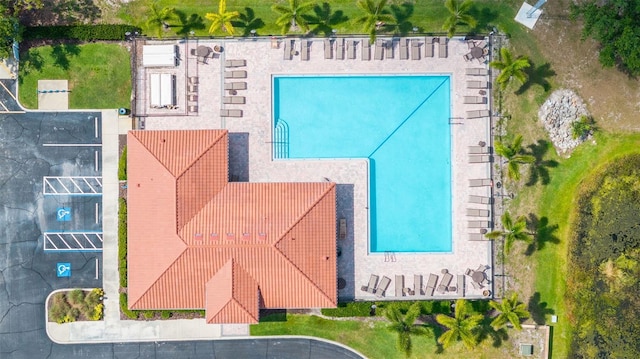 2350 126th Dr E, Parrish, FL 34219 - aerial view of property and surrounding area featuring a pool