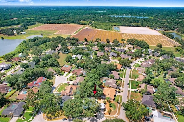 613 Sportsman Park Dr, Seffner, FL 33584 - aerial view of property and surrounding area with a nearby body of water and nearby suburban area