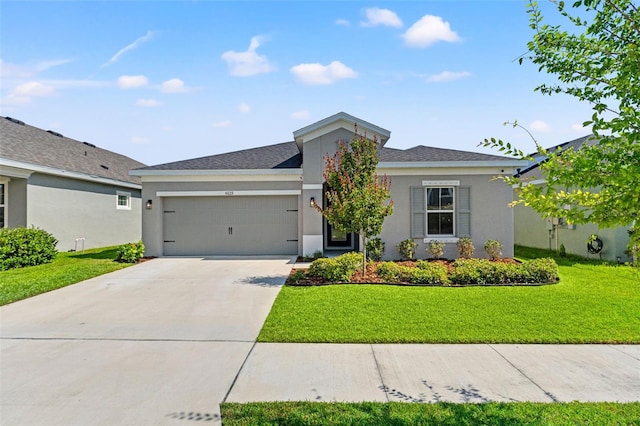 6123 Golden Nettle Dr, Apollo Beach, FL 33572 - single story home featuring an attached garage, a front lawn, and driveway